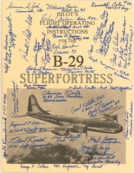 B-29 Operating Manual With over 50 Signatures From Atomic Bomb Crew Members (PSA/DNA)